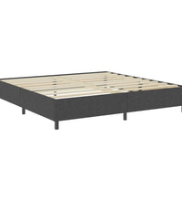 Boxspringbett Dunkelgrau Stoff 200x200 cm