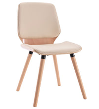 Esszimmerstühle 4 Stk. Creme Kunstleder