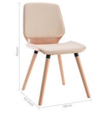 Esszimmerstühle 4 Stk. Creme Kunstleder
