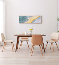 Esszimmerstühle 4 Stk. Creme Kunstleder