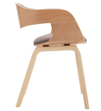 Esszimmerstühle 4 Stk. Bugholz und Taupe Stoff
