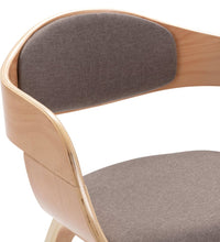 Esszimmerstühle 4 Stk. Bugholz und Taupe Stoff