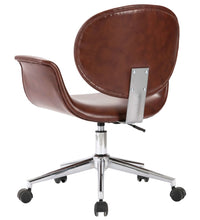 Drehbare Esszimmerstühle 2 Stk. Braun Kunstleder