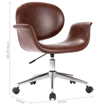 Drehbare Esszimmerstühle 2 Stk. Braun Kunstleder