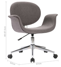 Drehbare Esszimmerstühle 6 Stk. Grau Stoff