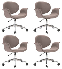 Drehbare Esszimmerstühle 4 Stk. Taupe Stoff