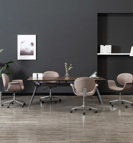 Drehbare Esszimmerstühle 4 Stk. Taupe Stoff