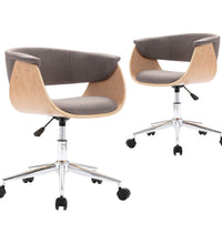 Esszimmerstühle 2 Stk. Drehbar Taupe Stoff