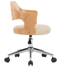 Drehbare Esszimmerstühle 4 Stk. Creme Bugholz und Kunstleder