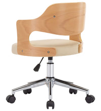 Drehbare Esszimmerstühle 4 Stk. Creme Bugholz und Kunstleder