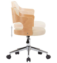 Drehbare Esszimmerstühle 4 Stk. Creme Bugholz und Kunstleder