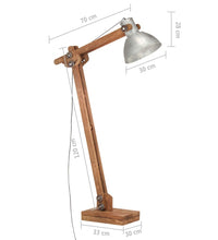 Stehlampe Silbern Mango Massivholz E27