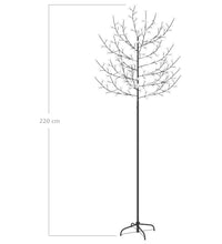 Weihnachtsbaum 220 LEDs Kaltweißes Licht Kirschblüten 220 cm