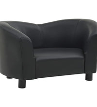 Hundesofa Schwarz 67x41x39 cm Kunstleder