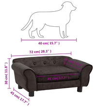 Hundesofa Braun 72x45x30 cm Plüsch