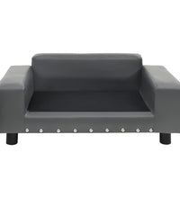 Hundesofa Grau 81x43x31 cm Plüsch und Kunstleder