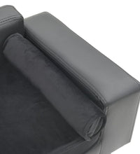 Hundesofa Grau 81x43x31 cm Plüsch und Kunstleder