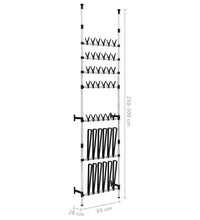 Teleskop-Schuhregal mit Stangen Aluminium