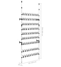 Teleskop-Schuhregal mit Stangen Aluminium