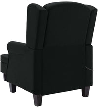 Massagesessel mit Hocker Schwarz Stoff