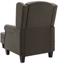 Massagesessel mit Hocker Taupe Stoff