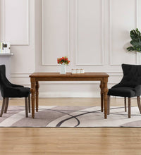 Esszimmerstühle 2 Stk. Schwarz Stoff