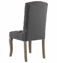 Esszimmerstühle 2 Stk. Grau Leinenoptik Stoff