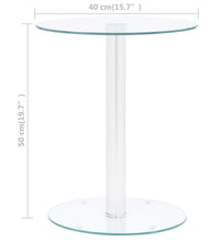 Couchtisch Transparent 40 cm Hartglas