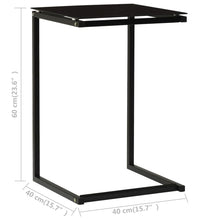 Beistelltisch Schwarz 40x40x60 cm Hartglas