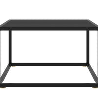 Couchtisch Schwarz mit Schwarzem Glas 60x60x35 cm