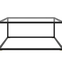 Couchtisch Schwarz mit Hartglas 80x80x35 cm