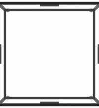 Couchtisch Schwarz mit Hartglas 80x80x35 cm