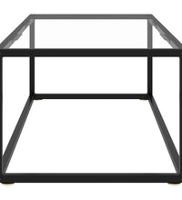 Couchtisch Schwarz mit Hartglas 100x50x35 cm