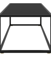 Couchtisch Schwarz mit Schwarzem Glas 120x50x35 cm