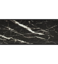 Couchtisch Schwarz mit Schwarzem Glas in Marmor-Optik 120x50x35