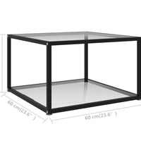 Couchtisch Transparent 60x60x35 cm Hartglas