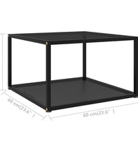 Couchtisch Schwarz 60x60x35 cm Hartglas