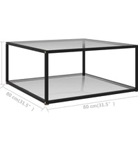 Couchtisch Transparent 80x80x35 cm Hartglas
