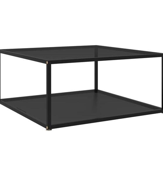 Couchtisch Schwarz 80x80x35 cm Hartglas