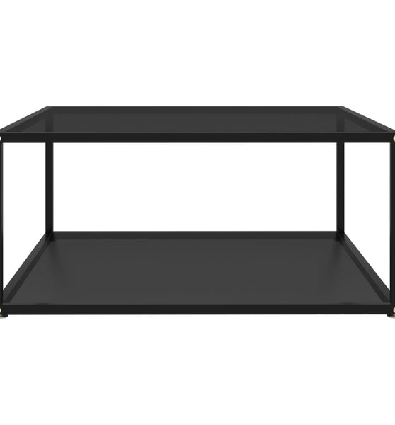 Couchtisch Schwarz 80x80x35 cm Hartglas