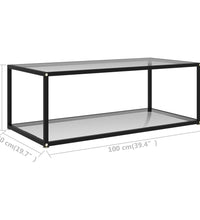 Couchtisch Transparent 100x50x35 cm Hartglas
