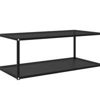 Couchtisch Schwarz 100x50x35 cm Hartglas