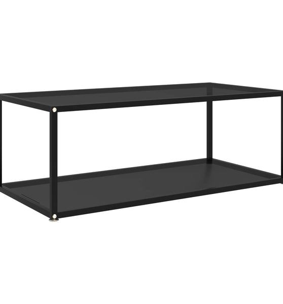 Couchtisch Schwarz 100x50x35 cm Hartglas