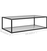 Couchtisch Transparent 120x60x35 cm Hartglas