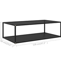 Couchtisch Schwarz 120x60x35 cm Hartglas