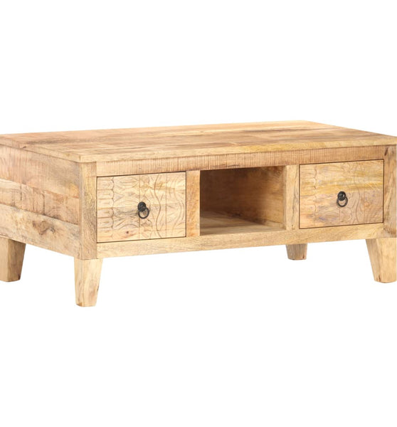 Couchtisch 100x55x40 cm Raues Mangoholz