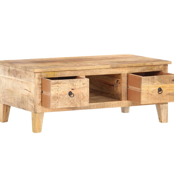 Couchtisch 100x55x40 cm Raues Mangoholz