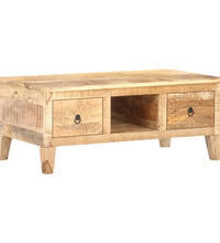 Couchtisch 100x55x40 cm Raues Mangoholz