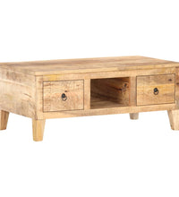 Couchtisch 100x55x40 cm Raues Mangoholz