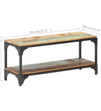 Couchtisch 90x30x40 cm Recyceltes Massivholz